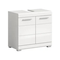 Merkloos Hioshop Scout wastafel 2 deuren- 2 lades wit hoogglans- wit Sale