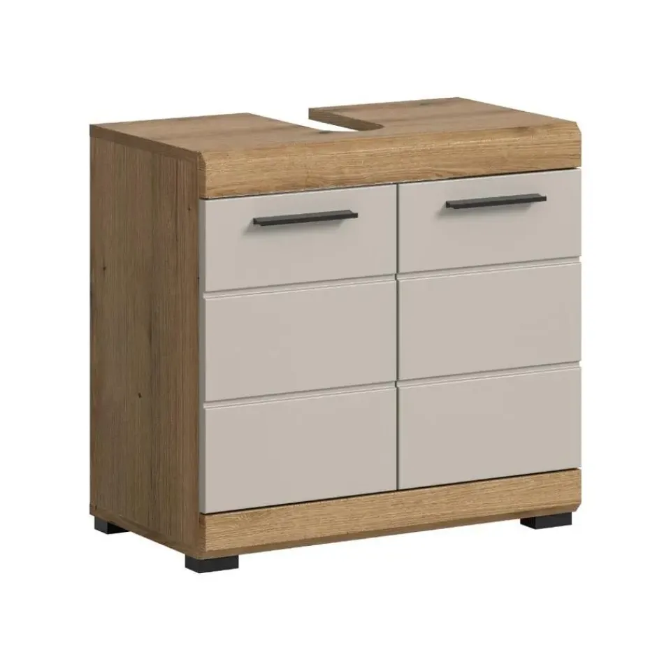 Merkloos Hioshop Scout wastafel 2 deuren kasjmier decor mat- eiken decor