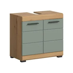 Merkloos Hioshop Scout wastafel 2 deuren- 2 lades salvie decor- eiken decor Online