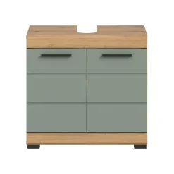Merkloos Hioshop Scout wastafel 2 deuren- 2 lades salvie decor- eiken decor Online