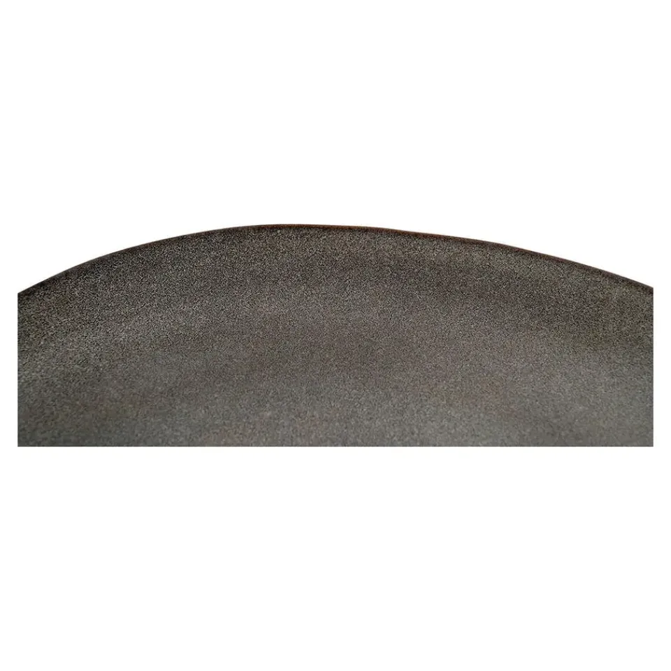 Hioshop Selma Lunchbord keramiek set van 4 grijs- bruin Best