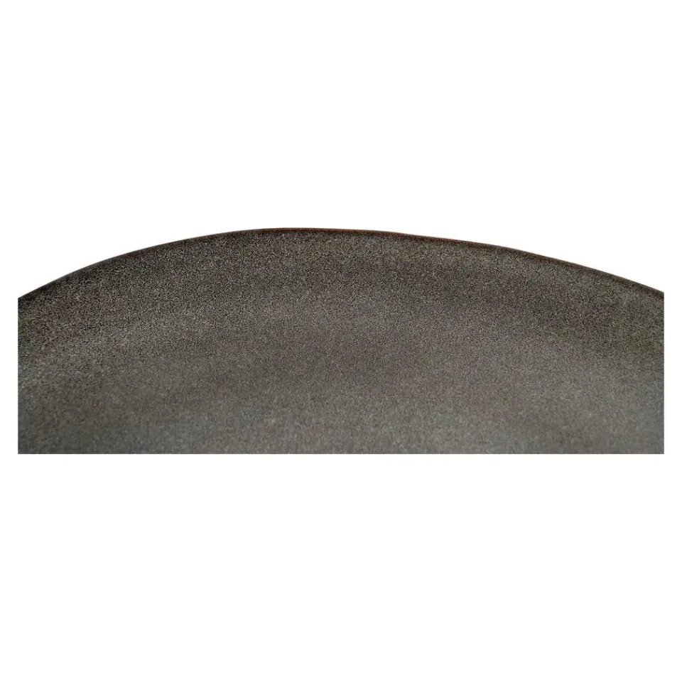 Hioshop Selma Lunchbord keramiek set van 4 grijs- bruin Best