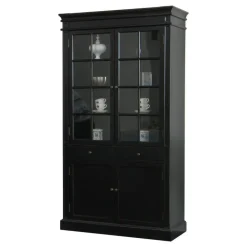 Hioshop Servieskast Mozart zwart dressoir met opzet Discount