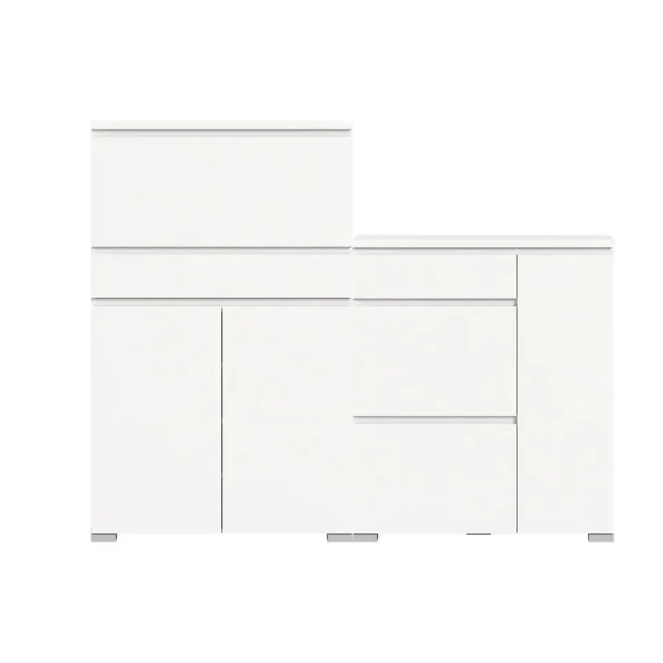 Merkloos Hioshop Shoelove schoenenkast set met 2 3 deuren- 2 vouwdeuren- 1 lade wit Hot