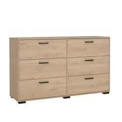 Hioshop Sofia ladekast 6 lades eikdecor Discount