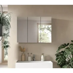 Merkloos Hioshop Soft spiegelkast 3 spiegeldeuren grijs Nachbildung Online