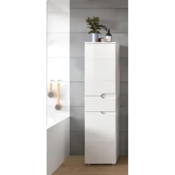 Merkloos Hioshop Solero badkamerkast 2 deuren- 1 lade wit hoogglans- wit New