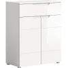 Merkloos Hioshop Solero schoenenkast 2 deuren- 1 lade wit hoogglans- wit Best