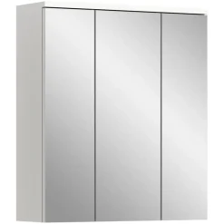 Merkloos Hioshop Solero spiegelkast 3 spiegeldeuren wit hoogglans- wit Clearance