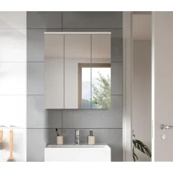 Merkloos Hioshop Solero spiegelkast 3 spiegeldeuren wit hoogglans- wit Clearance