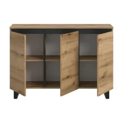 Merkloos Hioshop Tomasa dressoir 3 deuren eiken decor Clearance