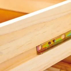 Hioshop Toswa vitrinekast 3 deuren- 2 glazen deuren- 3 lades- 2 open ruimtes Outlet