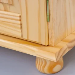 Hioshop Toswa vitrinekast 3 deuren- 2 glazen deuren- 3 lades- 2 open ruimtes Outlet