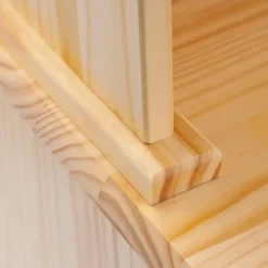 Hioshop Toswa vitrinekast 3 deuren- 2 glazen deuren- 3 lades- 2 open ruimtes Outlet