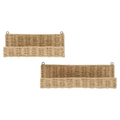 Hioshop Treviso Wandplank set van 2 natuur Clearance