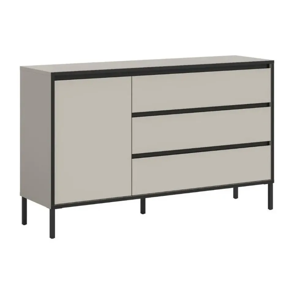Merkloos Hioshop Tron dressoir 1 deur- 3 lades kasjmier decor Clearance