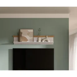 Hioshop Verona wandplank wit- eik decor Online