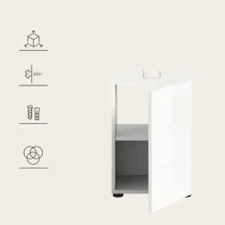 Merkloos Hioshop Vira wastafel 1 deur wit hoogglans- wit Outlet