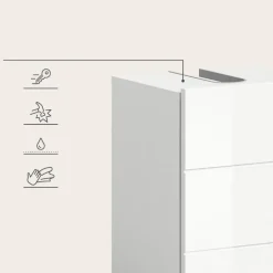 Merkloos Hioshop Vira wastafel 1 deur wit hoogglans- wit Outlet