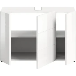 Merkloos Hioshop Vira wastafel 3 deuren- 5 lades wit hoogglans- wit New