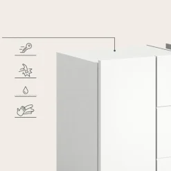 Merkloos Hioshop Vira wastafel 3 deuren- 5 lades wit hoogglans- wit New