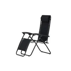 Hioshop Vulcano ligstoel zwart Clearance