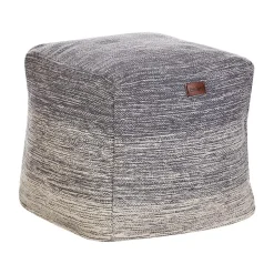 Beliani HIRRI - Poef - Lichtgrijs - Katoen Discount