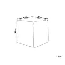 Beliani HIRRI - Poef - Lichtgrijs - Katoen Discount