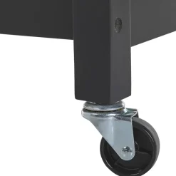 Beliani HIUMA - Keukentrolley - Zwart - Rubberhout