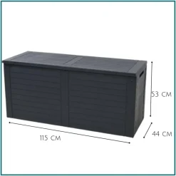 HIXA Opbergbox 240L -Zwart Hot