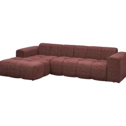 Leen Bakker Hoekbank Beau links - Raven - wijnrood Best