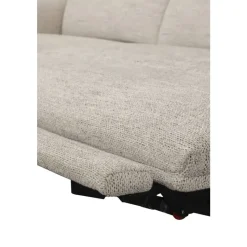 Leen Bakker Hoekbank Dave links - elektrisch verstelbaar - stof Pure - lichtgrijs Clearance