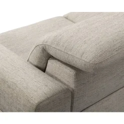 Leen Bakker Hoekbank Dave links - elektrisch verstelbaar - stof Pure - lichtgrijs Clearance