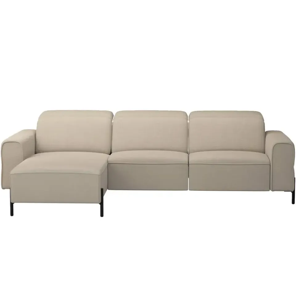 Leen Bakker Hoekbank Dave links - elektrisch verstelbaar - taupe