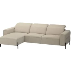 Leen Bakker Hoekbank Dave links - elektrisch verstelbaar - taupe