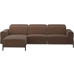 Leen Bakker Hoekbank Dave links - elektrisch verstelbaar - stof Billy Joe - cognac Online