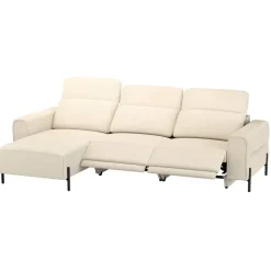 Leen Bakker Hoekbank Dave links - elektrisch verstelbaar - crème Clearance