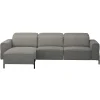 Leen Bakker Hoekbank Dave links - elektrisch verstelbaar - stof Pure - grijs Clearance