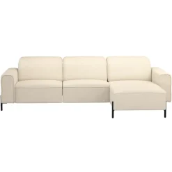 Leen Bakker Hoekbank Dave rechts - elektrisch verstelbaar - crème Discount