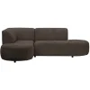 Leen Bakker Hoekbank Luna links - stof Rebel - bruin Hot