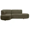 Leen Bakker Hoekbank Luna links - stof Rebel - groen Sale