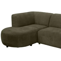 Leen Bakker Hoekbank Luna links - stof Rebel - groen Sale