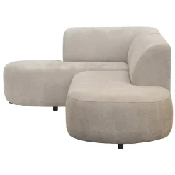 Leen Bakker Hoekbank Luna links - stof Rebel - beige New