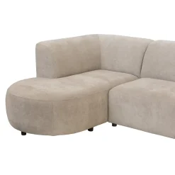 Leen Bakker Hoekbank Luna links - stof Rebel - beige New