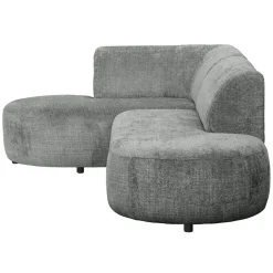 Leen Bakker Hoekbank Luna links - stof Cremona - grijs Outlet