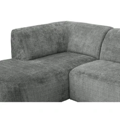 Leen Bakker Hoekbank Luna links - stof Cremona - grijs Outlet