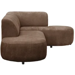 Leen Bakker Hoekbank Luna rechts - stof Rebel - terra Outlet