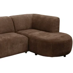 Leen Bakker Hoekbank Luna rechts - stof Rebel - terra Outlet