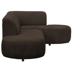 Leen Bakker Hoekbank Luna rechts - stof Rebel - bruin New