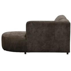 Leen Bakker Hoekbank Luna rechts - stof Rebel - bruin New